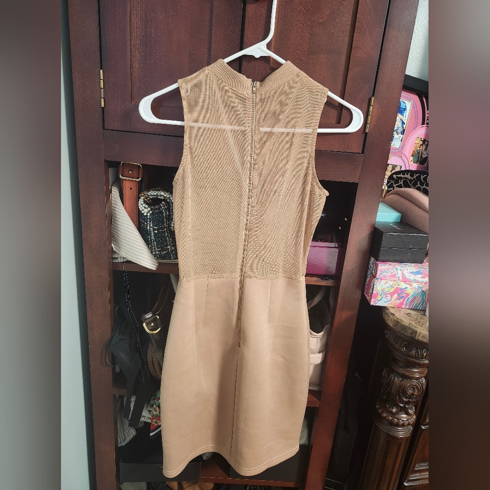 NUDE lace top half mini dress  SIZE SMALL - Picture 5 of 7